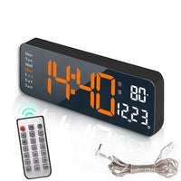 Modern LED Wall Clock with Alarm & Thermometer - Minimalist Home Decor 7