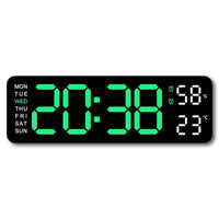 Modern LED Wall Clock with Alarm & Thermometer - Minimalist Home Decor 8