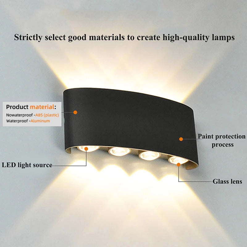 Modern LED Wall Sconce - Stylish Indoor Outdoor Wall Light for Eye-Friendly Illumination 1