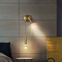 Modern Nordic Wall Sconce - Iron Linear Wall Lamp with Reading Light 0