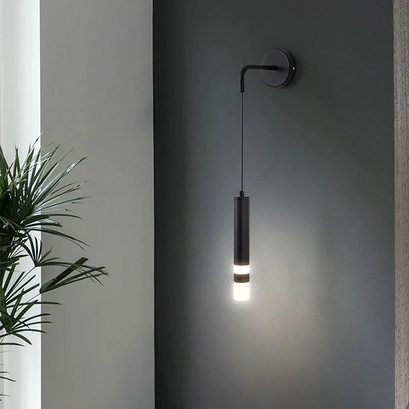 Modern Nordic Wall Sconce - Iron Linear Wall Lamp with Reading Light 2