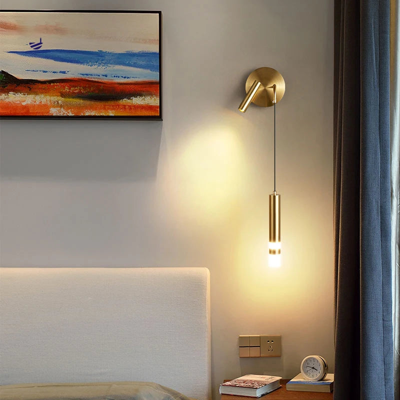 Modern Nordic Wall Sconce - Iron Linear Wall Lamp with Reading Light 3