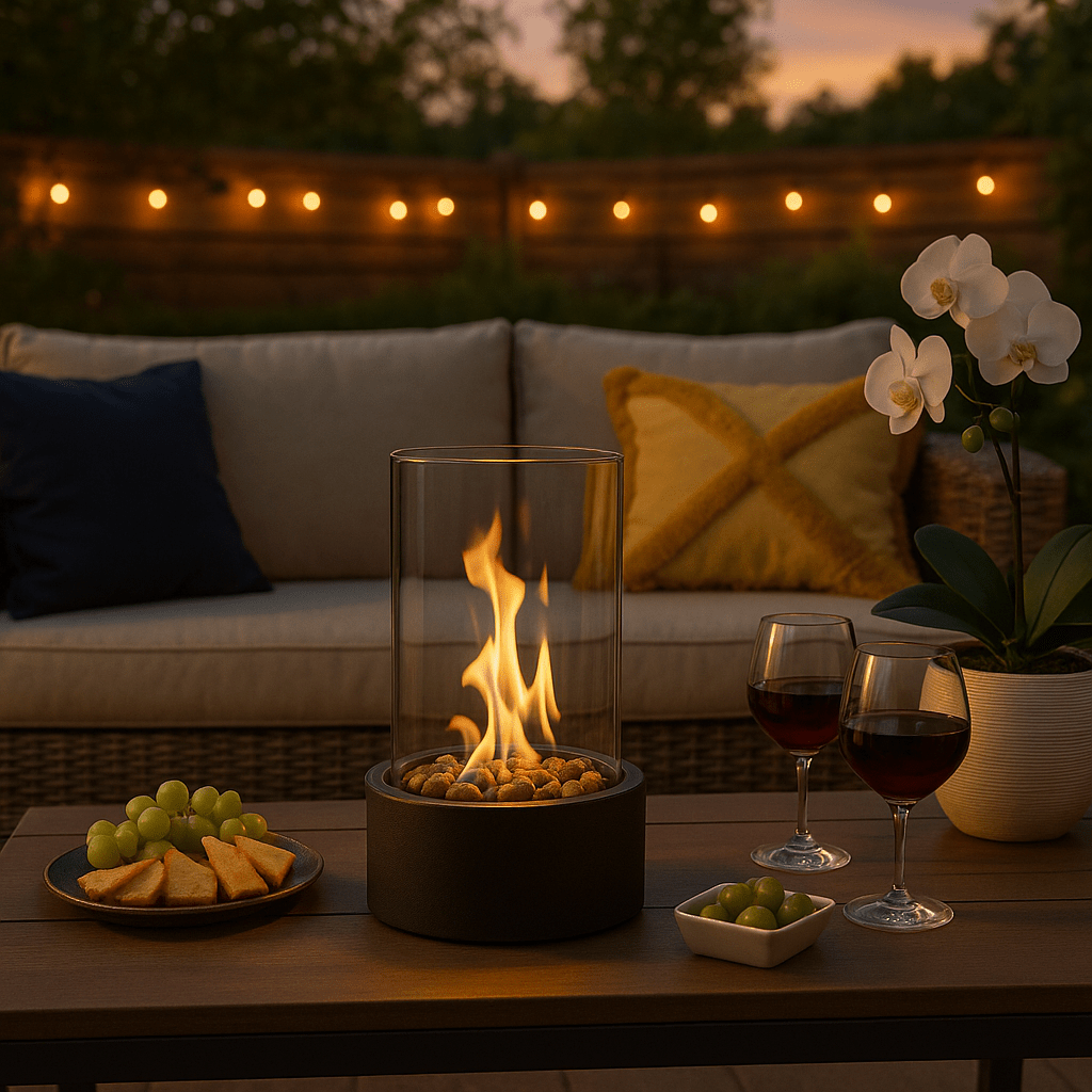 Modern Table Fireplace - Bioethanol Table Top Fire Pit for Indoor & Outdoor Use 1