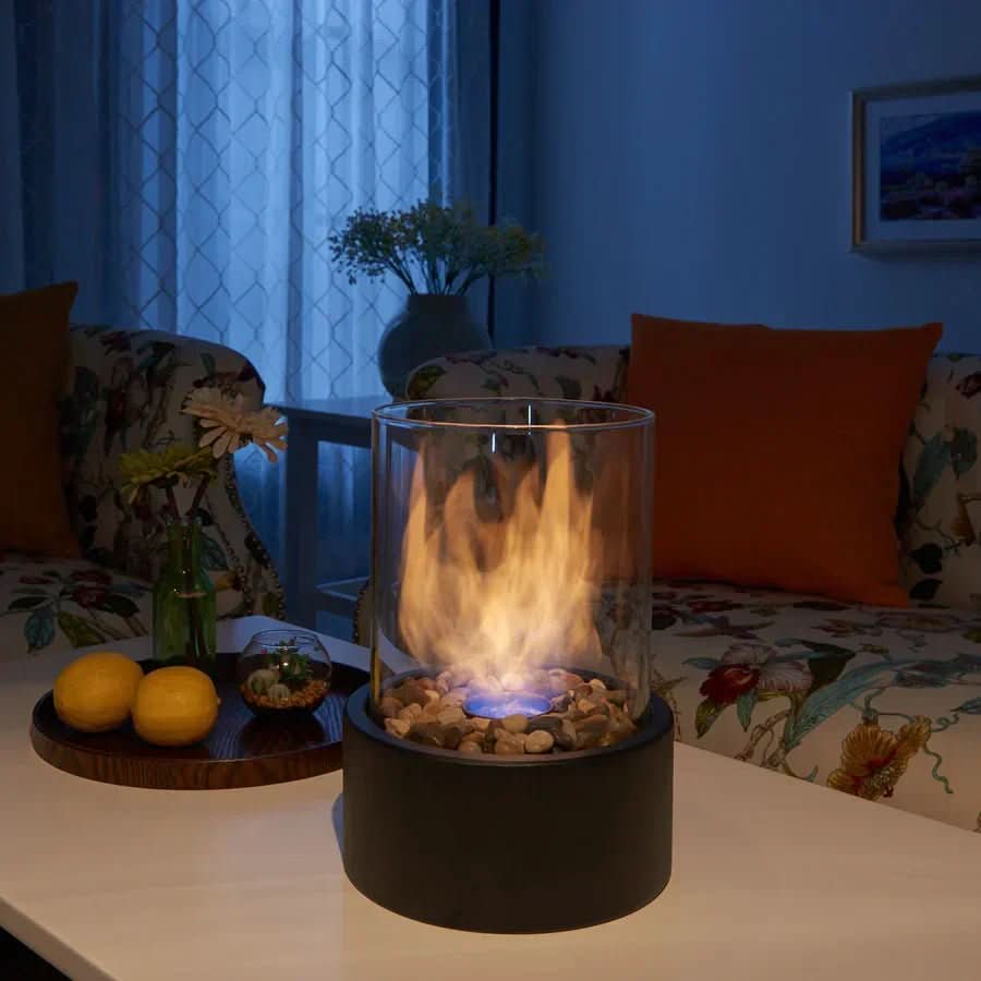 Modern Table Fireplace - Bioethanol Table Top Fire Pit for Indoor & Outdoor Use 3