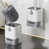 Modern Toilet Brush Set with Holder - Durable PP & Stainless Steel Design 0