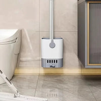 Modern Toilet Brush Set with Holder - Durable PP & Stainless Steel Design 1