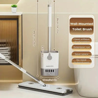 Modern Toilet Brush Set with Holder - Durable PP & Stainless Steel Design 2