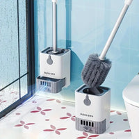 Modern Toilet Brush Set with Holder - Durable PP & Stainless Steel Design 7
