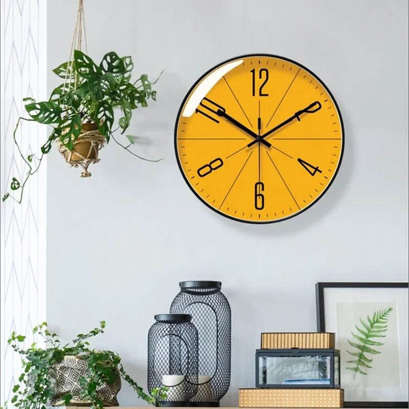 Modern Wall Clock - Minimalist Black Wall Clock Decor with Quartz Movement 1