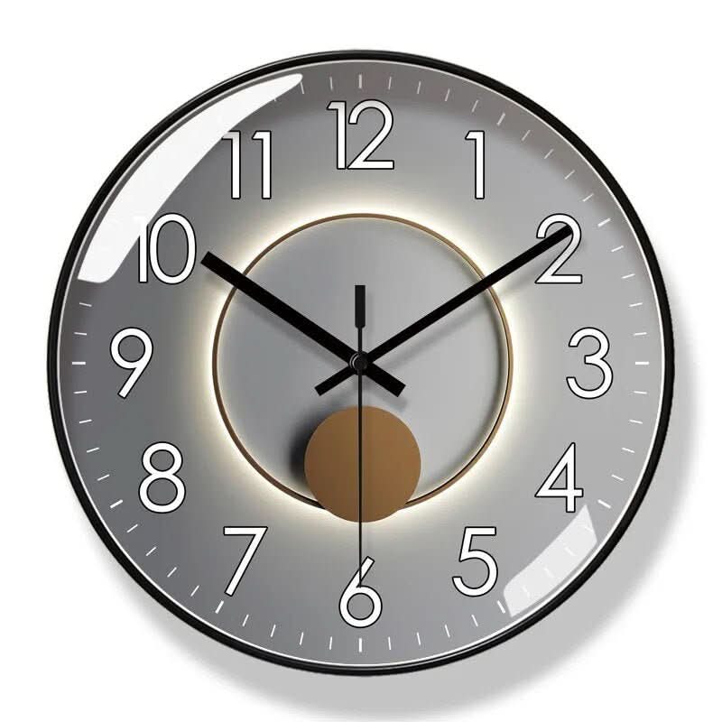 Modern Wall Clock - Minimalist Black Wall Clock Decor with Quartz Movement 9