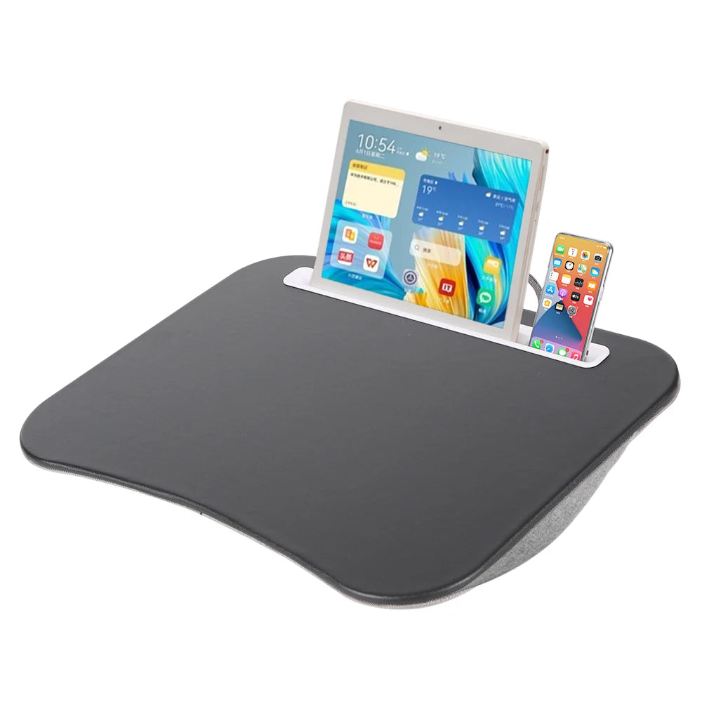Multifunctional Laptop Desk for Bed - Portable Wood Tray with Cushion Support 3