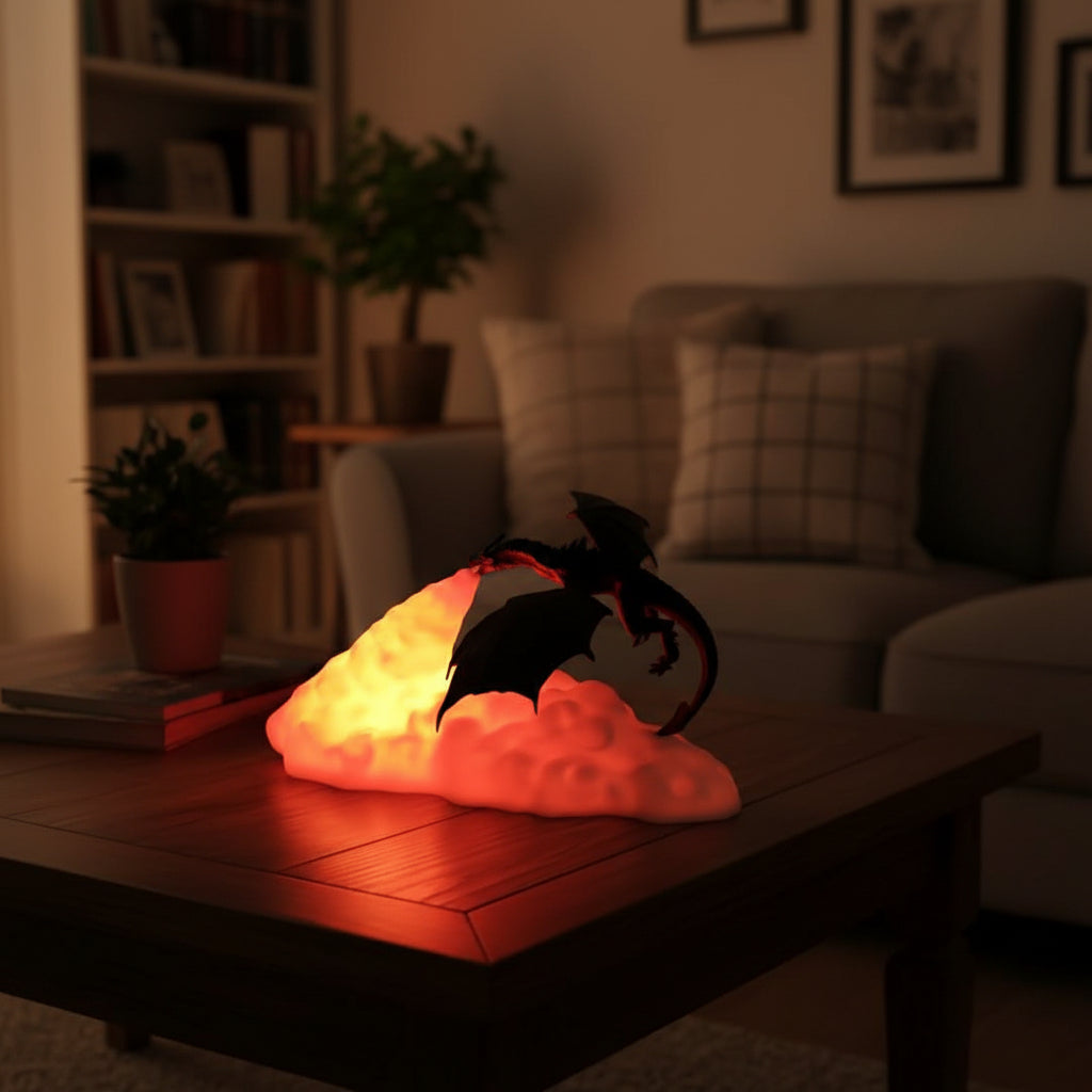 Mystic Dragon LED Lamp - Multicolor Ambient Glow for Fantasy Decor 1