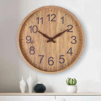 Natural Charm - Modern Wooden Wall Clock Decor, Silent Minimalist Design 30 cm 2