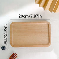 Natural Wooden Serving Tray - Versatile Round Tray for Coffee & Tea 12