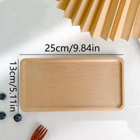 Natural Wooden Serving Tray - Versatile Round Tray for Coffee & Tea 13