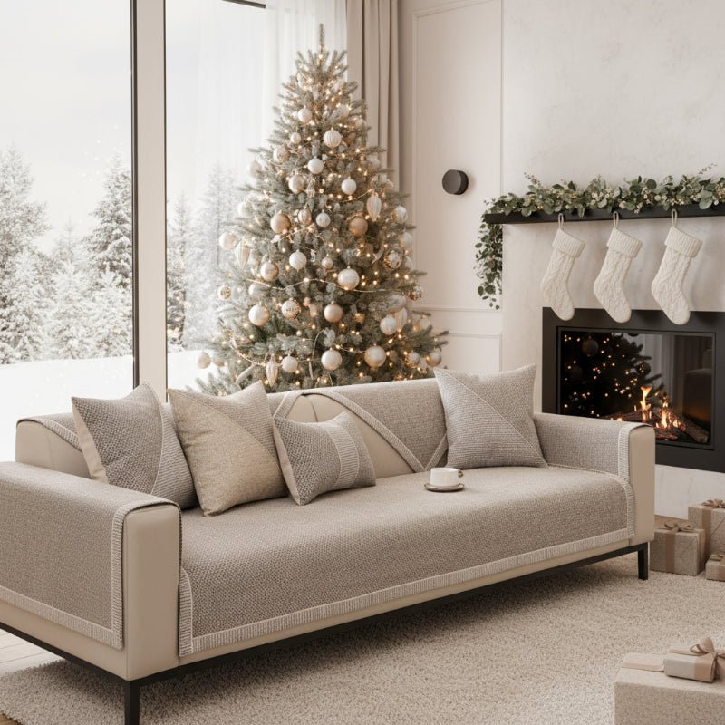 Naturweft Non-Slip Cotton-Linen Sofa Cover - Breathable Slipcover Sofa for All Seasons 1