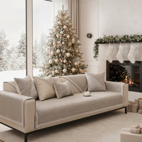 Naturweft Non-Slip Cotton-Linen Sofa Cover - Breathable Slipcover Sofa for All Seasons 1