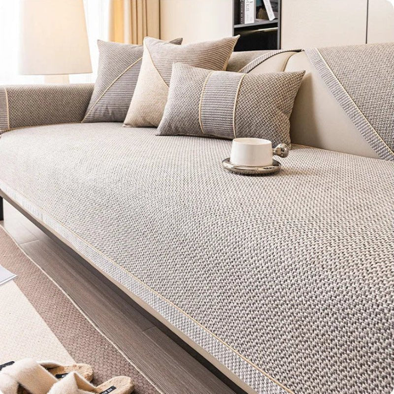 Naturweft Non-Slip Cotton-Linen Sofa Cover - Breathable Slipcover Sofa for All Seasons 4