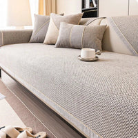 Naturweft Non-Slip Cotton-Linen Sofa Cover - Breathable Slipcover Sofa for All Seasons 4