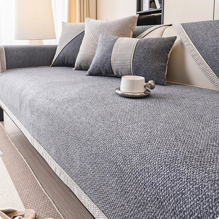 Naturweft Non-Slip Cotton-Linen Sofa Cover - Breathable Slipcover Sofa for All Seasons 5