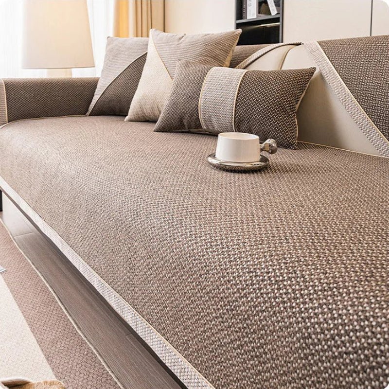 Naturweft Non-Slip Cotton-Linen Sofa Cover - Breathable Slipcover Sofa for All Seasons 6