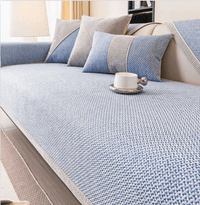 Naturweft Non-Slip Cotton-Linen Sofa Cover - Breathable Slipcover Sofa for All Seasons 8