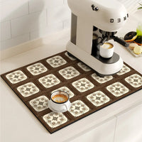 Non-Slip Coffee Maker Mat - Quick Dry Diatom Mud & Sponge with Rubber Grip 12