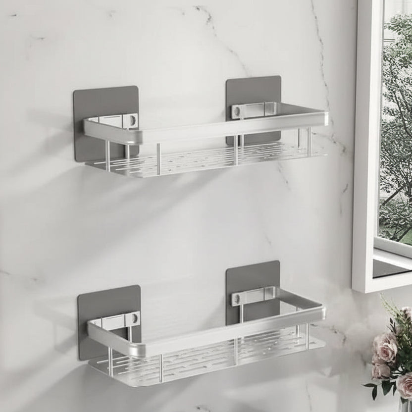 NordicShelf - Adhesive Bathroom Shelf for Easy Storage & Shower Use 15