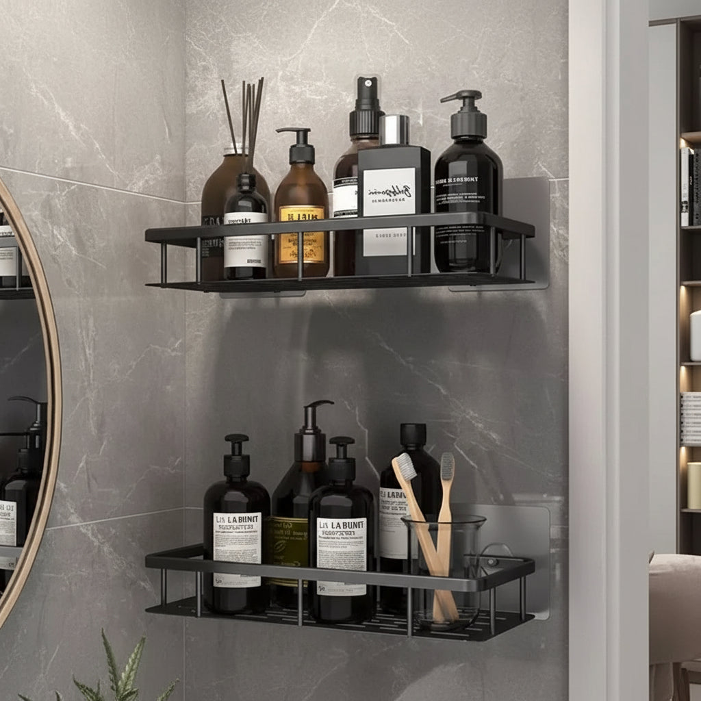 NordicShelf - Adhesive Bathroom Shelf for Easy Storage & Shower Use 3