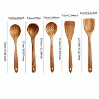 NordicWood - Premium Wooden Kitchen Utensil Set with Spatulas for Gentle Cooking 4