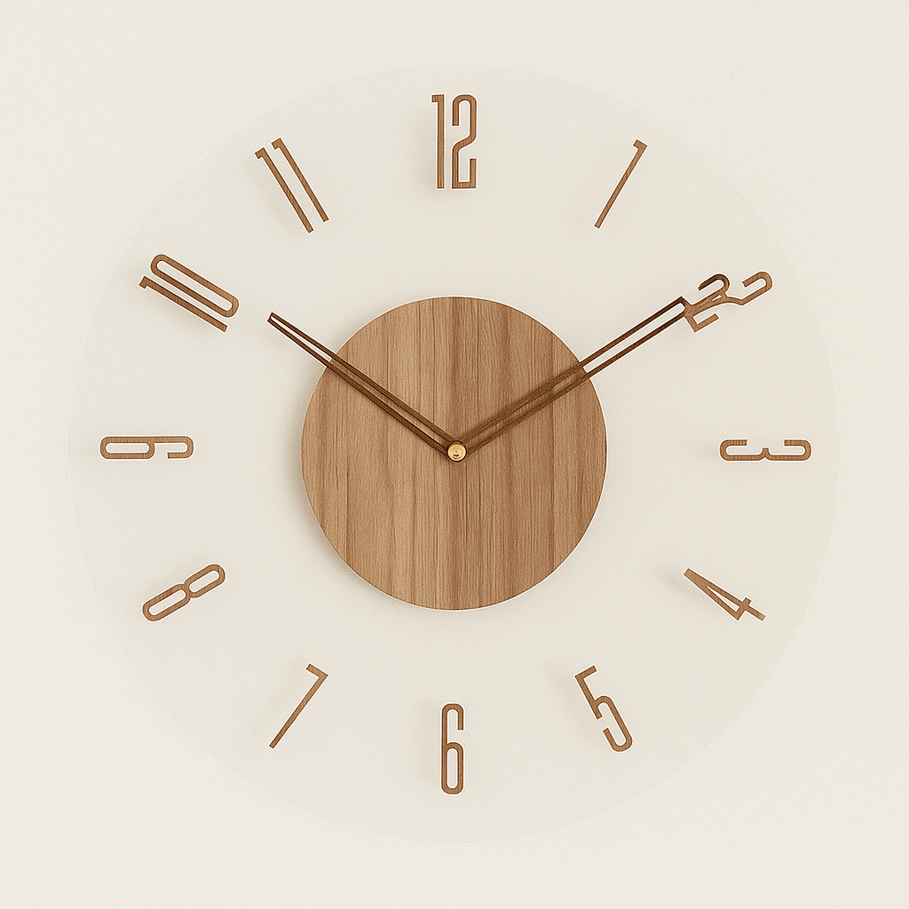 Nordic Clock - Modern Silent Wooden Wall Clock Decor for Stylish Spaces 3
