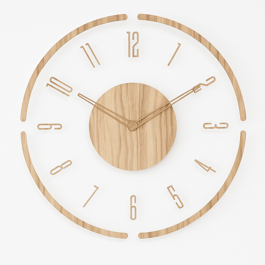 Nordic Clock - Modern Silent Wooden Wall Clock Decor for Stylish Spaces 5