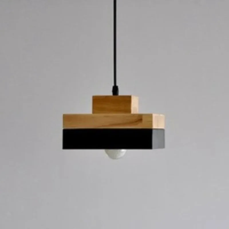 Nordic Modern Chandelier Light - Elegant Wrought Iron & Solid Wood Design for Dining Rooms 5