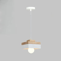 Nordic Modern Chandelier Light - Elegant Wrought Iron & Solid Wood Design for Dining Rooms 6