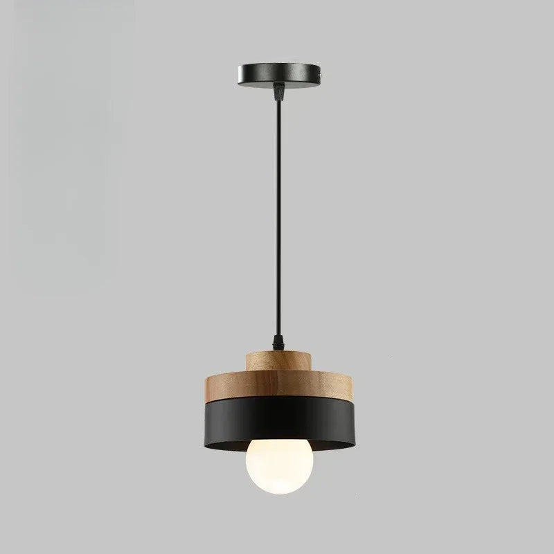 Nordic Modern Chandelier Light - Elegant Wrought Iron & Solid Wood Design for Dining Rooms 8
