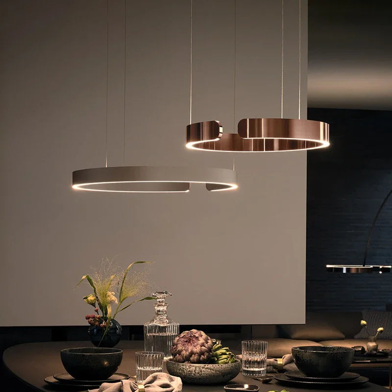 Nordic Ring LED Pendant Light - Dimmable Kitchen Pendant Lighting for Modern Spaces 0