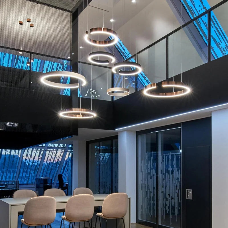 Nordic Ring LED Pendant Light - Dimmable Kitchen Pendant Lighting for Modern Spaces 2