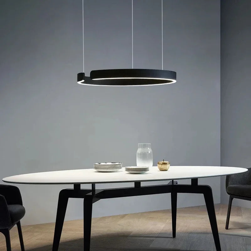 Nordic Ring LED Pendant Light - Dimmable Kitchen Pendant Lighting for Modern Spaces 3