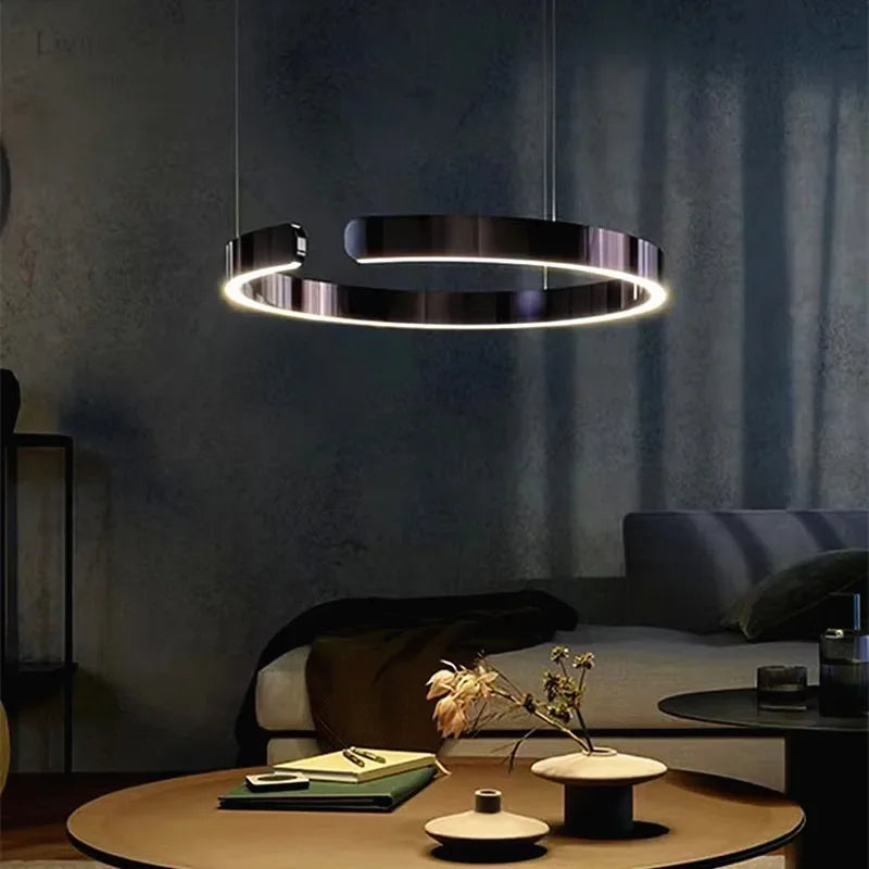 Nordic Ring LED Pendant Light - Dimmable Kitchen Pendant Lighting for Modern Spaces 5
