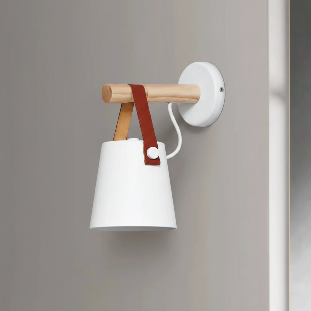 Nordic Style LED Wall Sconce - Modern Wooden Wall Lamp for Bedroom & Living Room 4