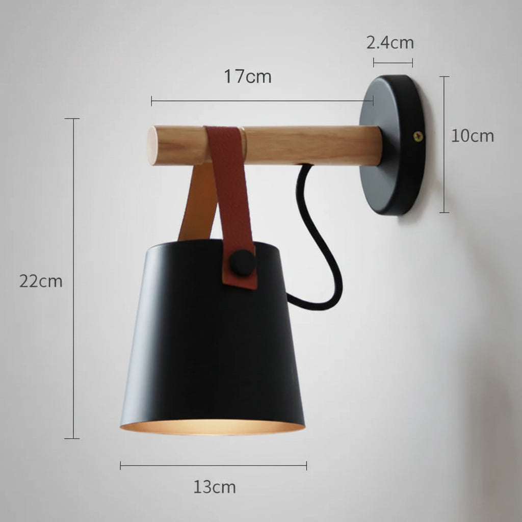 Nordic Style LED Wall Sconce - Modern Wooden Wall Lamp for Bedroom & Living Room 6