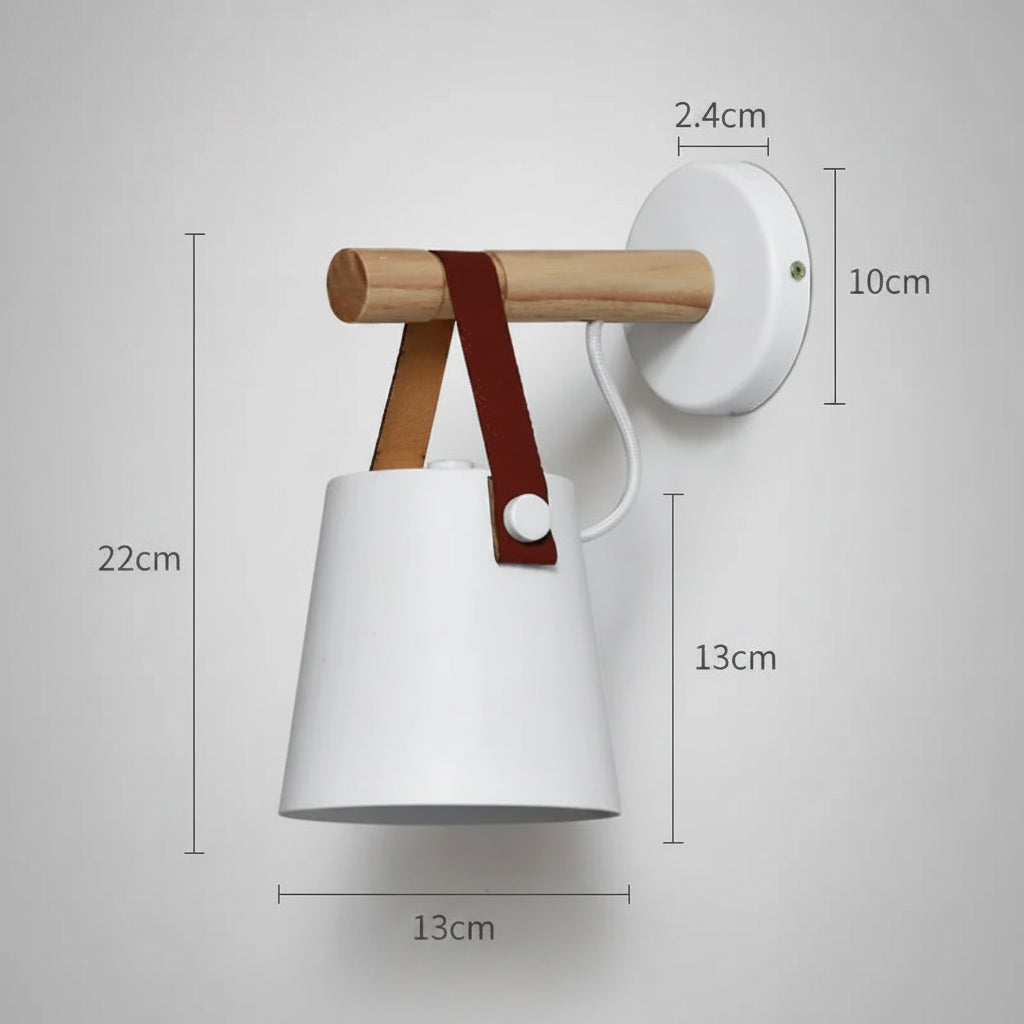 Nordic Style LED Wall Sconce - Modern Wooden Wall Lamp for Bedroom & Living Room 7