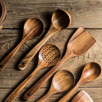 Nordicwood - Sustainable Teak Kitchen Utensil Set for Cooking and Serving 2