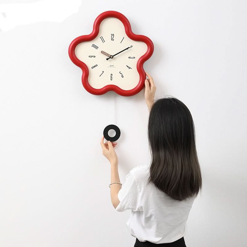 FLORALUX – 3D Floral Pendulum Clock for Refined Home Decor