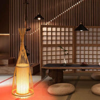 WOVENLUME – Lampadaire en bambou pour une ambiance chaleureuse et naturelle