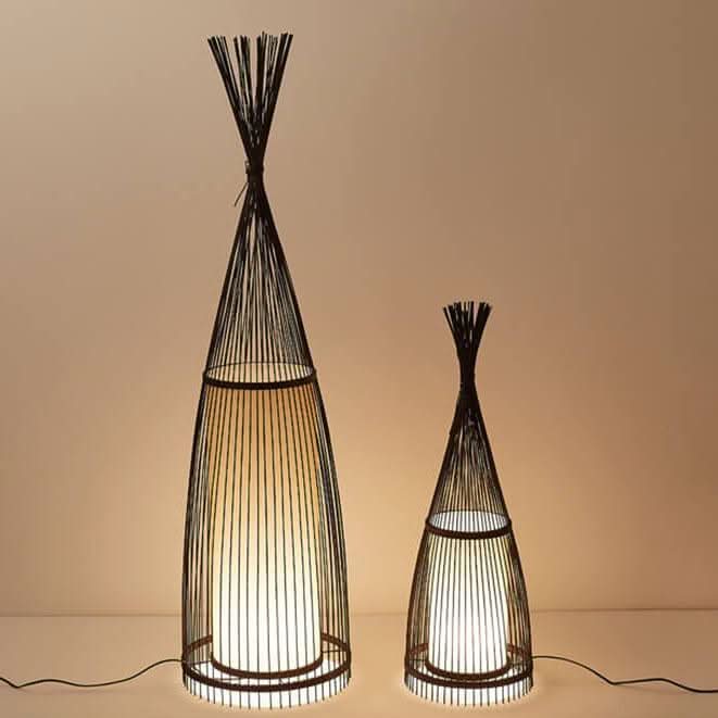 WOVENLUME – Lampadaire en bambou pour une ambiance chaleureuse et naturelle