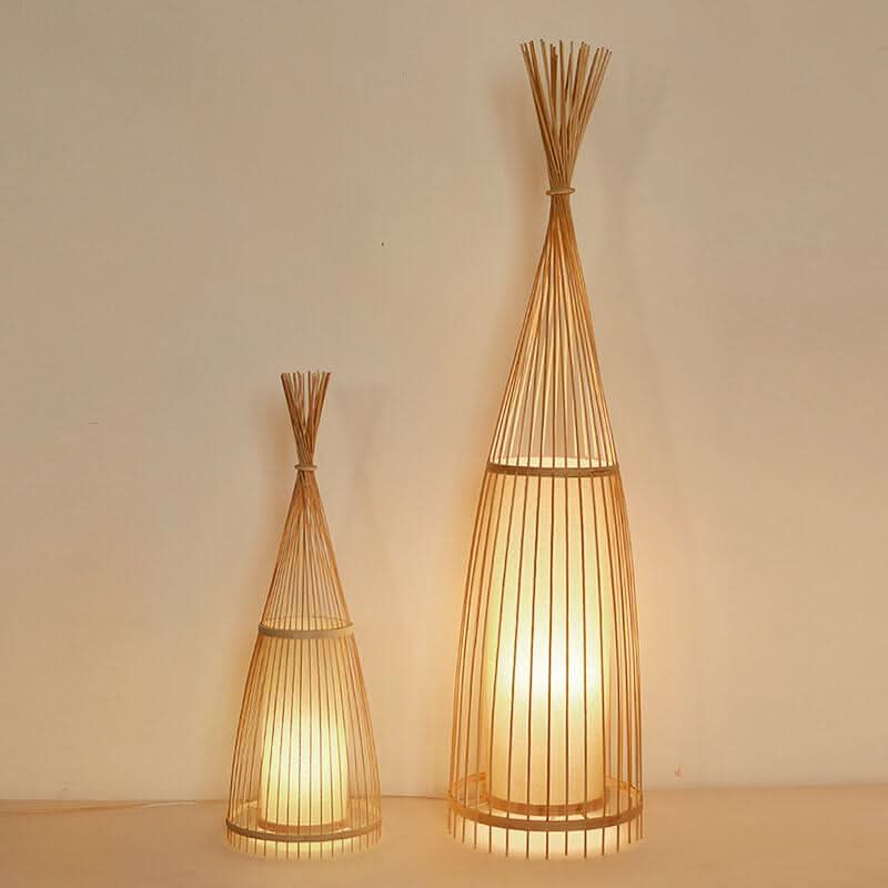 WOVENLUME – Lampadaire en bambou pour une ambiance chaleureuse et naturelle
