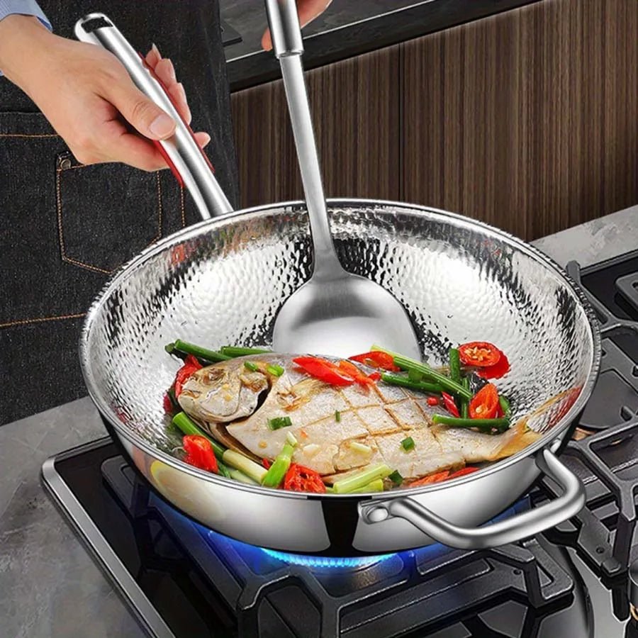PANVION – Premium titanium wok with round bottom for induction cookers and effortless stir-frying 2