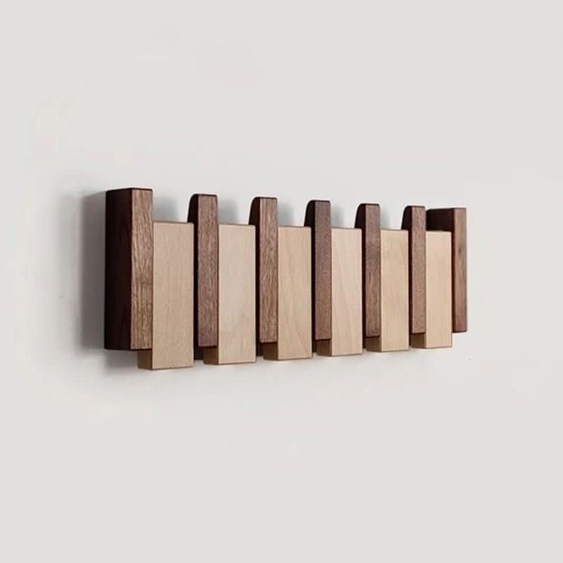 PIANOWOOD - Wall Mounted Coat Rack with Folding Hooks in Elegant Piano Design 1