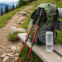 PeakPath - Adjustable Trekking Poles with Ergonomic Handles & Non-Slip Tips 1